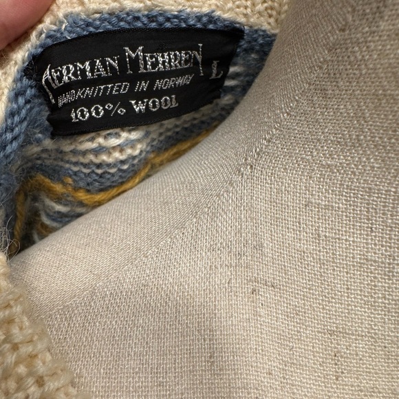 Vintage Herman Mehren Wool Hand Knit Cardigan - Picture 3 of 3